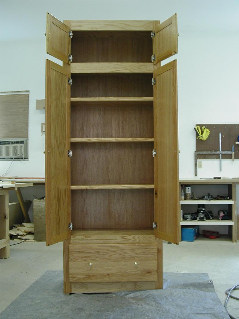 Oak Builtin Linen Closet Custom Woodworx